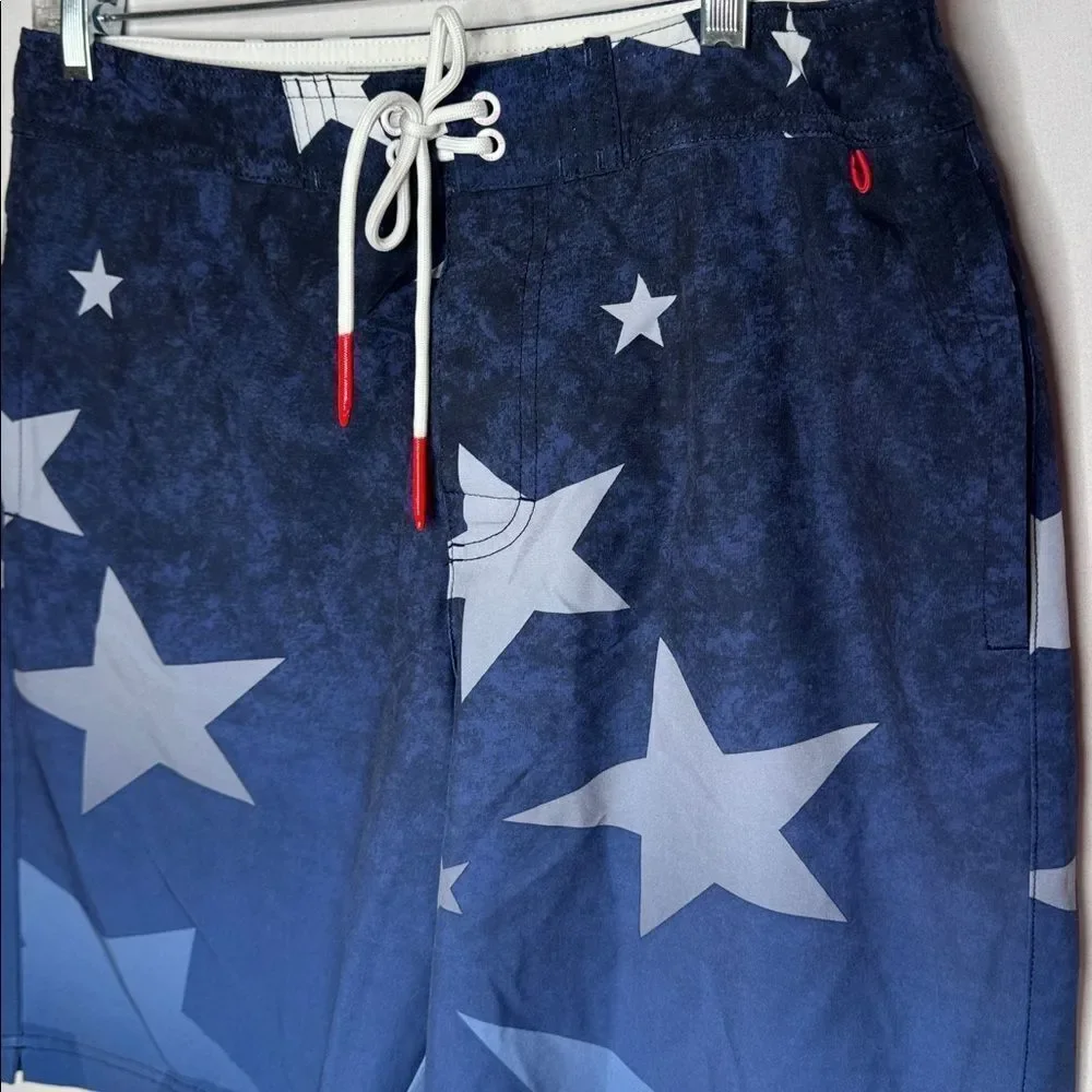 American Eagle Men’s US Flag Bathing Suit Shorts. Size Medium.